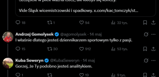 DWIE RIPOSTY Andrzeja Gomołyska na wpisy Kuby Seweryna xD